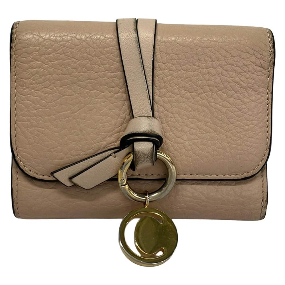 Chloé Alphabet Small Trifold Wallet Trifold Wallet Beige Gold